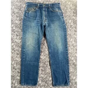 Vintage Levi's 505 0217 Straight Leg Jeans Men's 34x30 Fit 32x28 80s Made USA